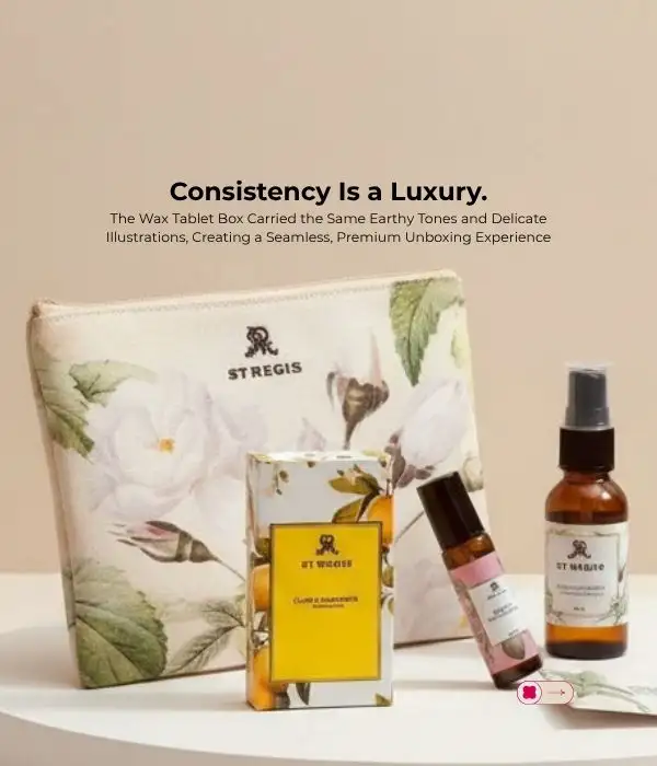 Luxury Packaging Design Case Study, Design Case Studies, Luxury Gift Hampers, Aroma Gift Hampers, Packaging Case Study, Pouch Design, Brij Design Studio
