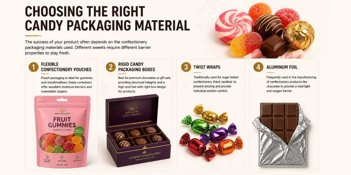 Confectionery Packaging Design, Packaging Of Confectionery Products, Candy Design, Candy Packaging, Confectionery Pouches, Confectionery Pouches, Brij Design Studio